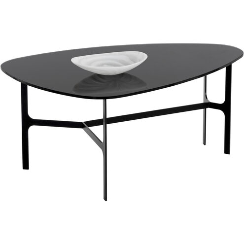 Kiernan 39.5 X 28 inch Black / Matte Black Side Table